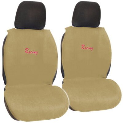 Πλατοκαθίσματα Μπροστινά Σετ Universal (Πετσετέ) RACING FRESH 2 τμχ - ΜΠΕΖ