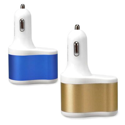 Φορτιστής Αναπτήρα με 2 USB - ΜΠΛΕ