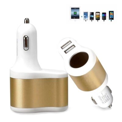Φορτιστής Αναπτήρα με 2 USB - ΧΡΥΣΟ